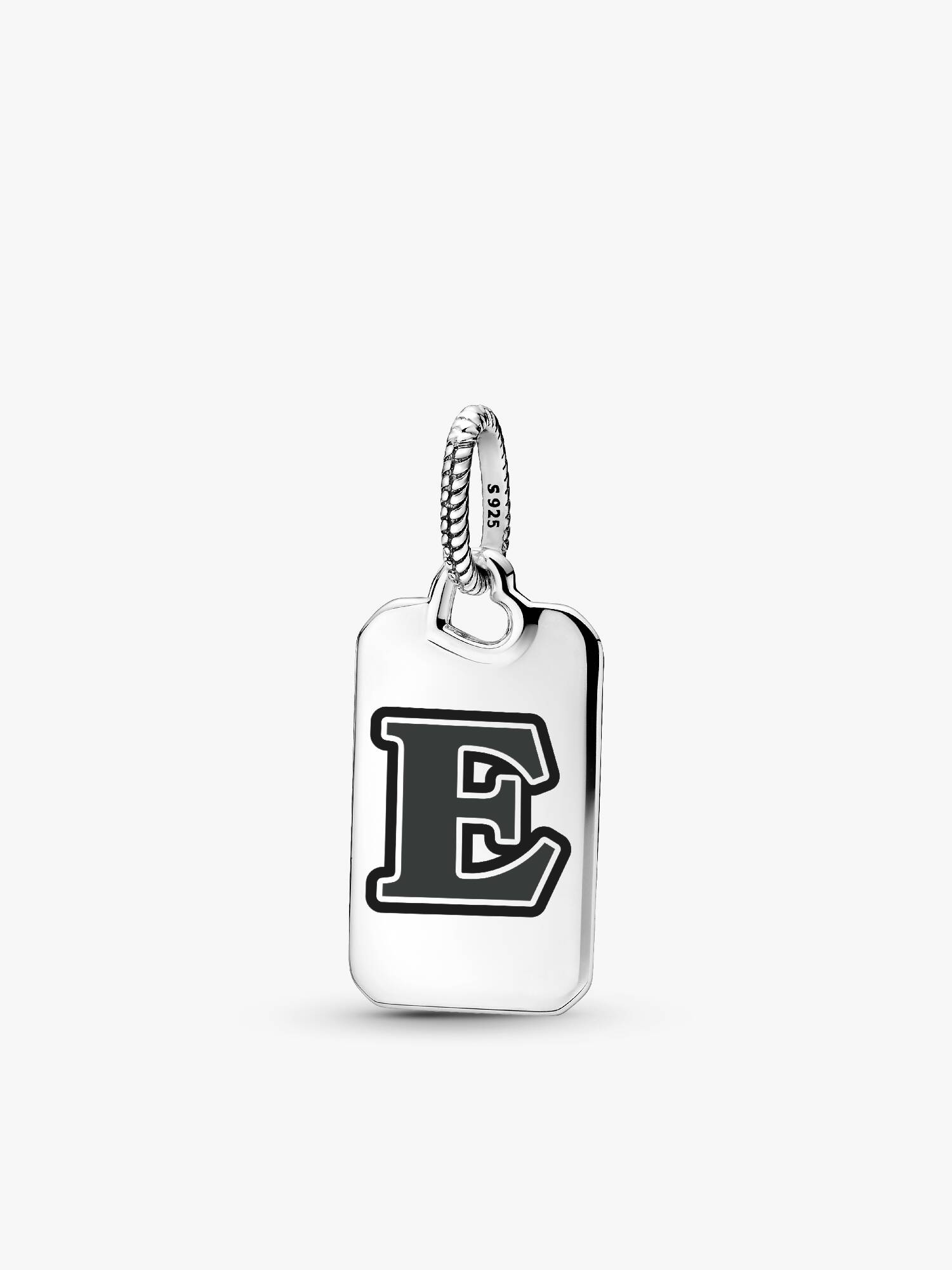 Letter E Rectangle Pendant