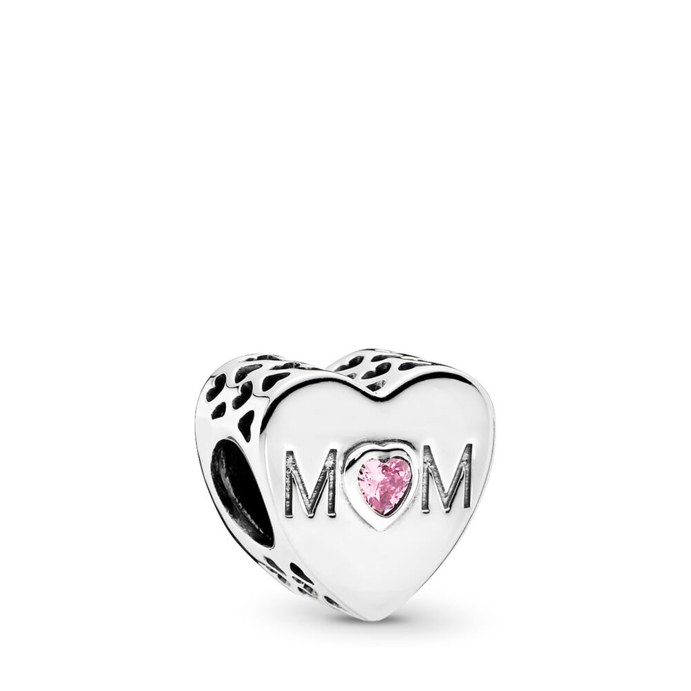 Pink Mom Heart Charm - FINAL SALE 