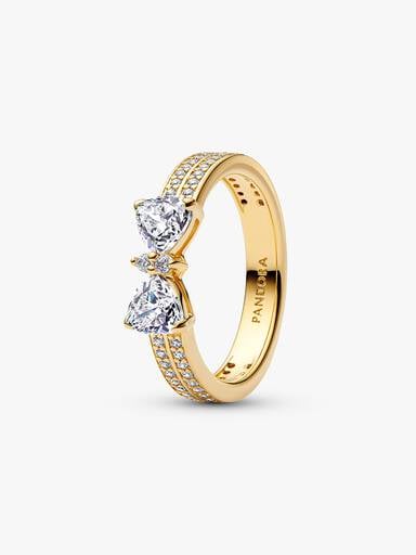 Bague Boucle scintillante à double rangée