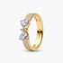 Bague Boucle scintillante à double rangée Bague Boucle scintillante à double rangée
