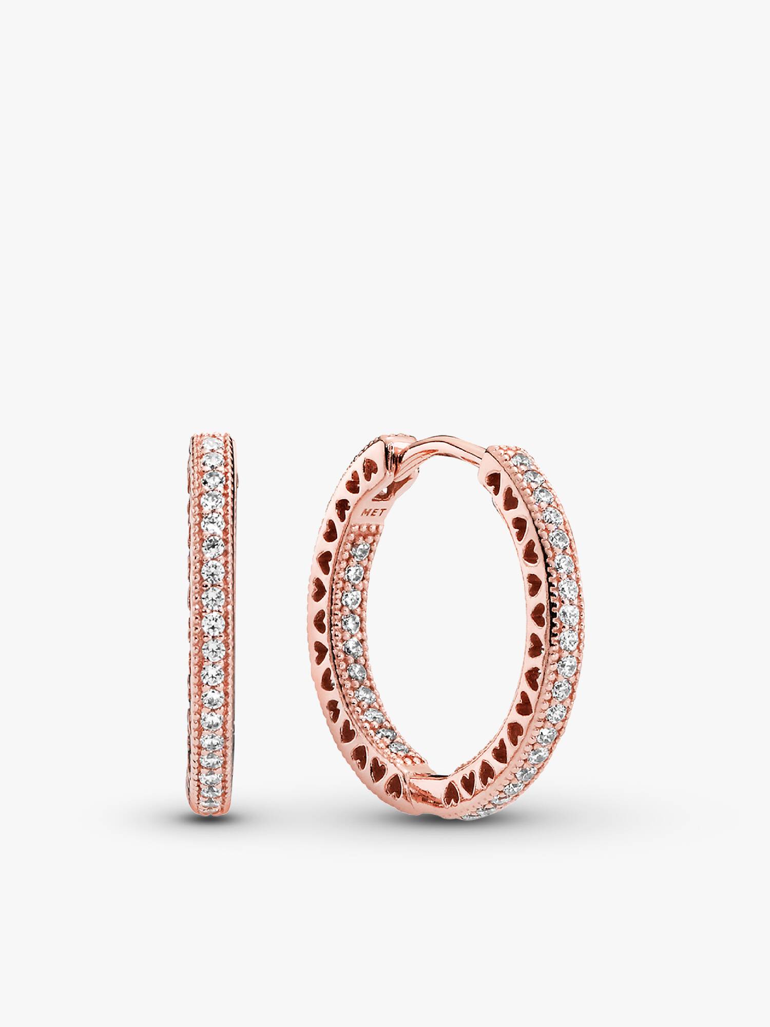 Sparkle & Hearts Hoop Earrings