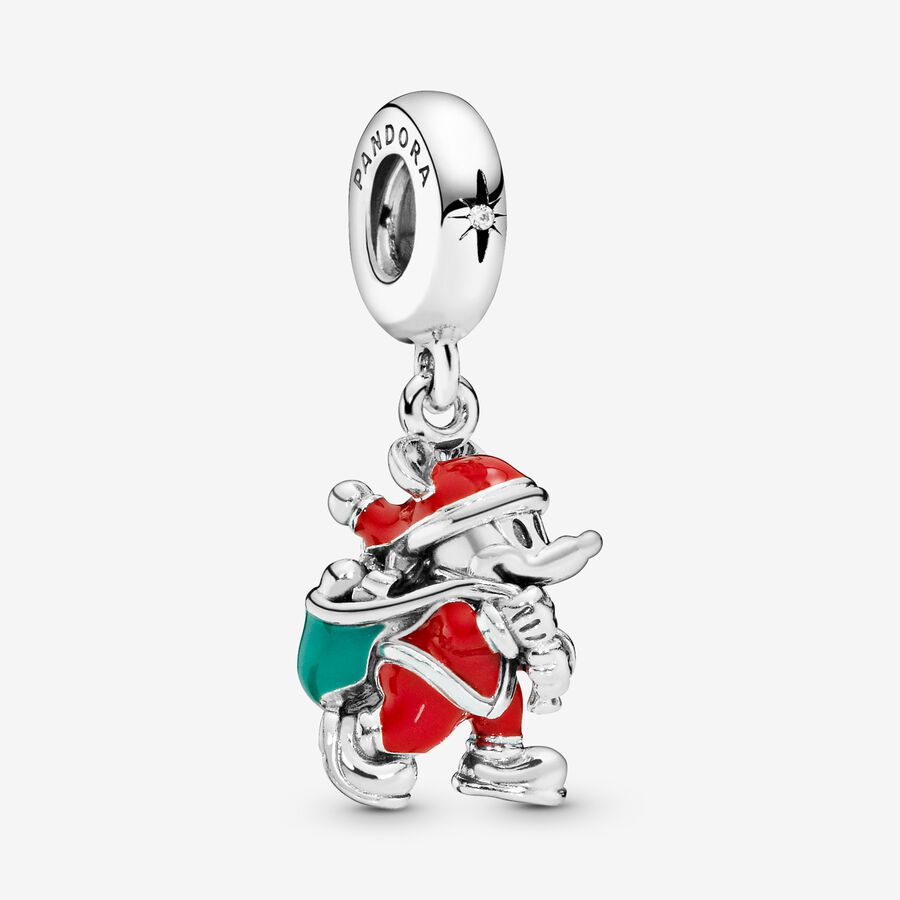 VENTE FINALE - Disney, charm-pendentif Père Noël Mickey et sac de cadeaux image number 0