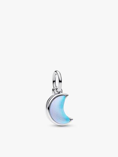 Collier à pendentif Croissant de lune scintillant