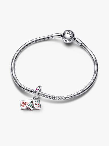 VENTE FINALE - Charm-pendentif triple Mah-jong