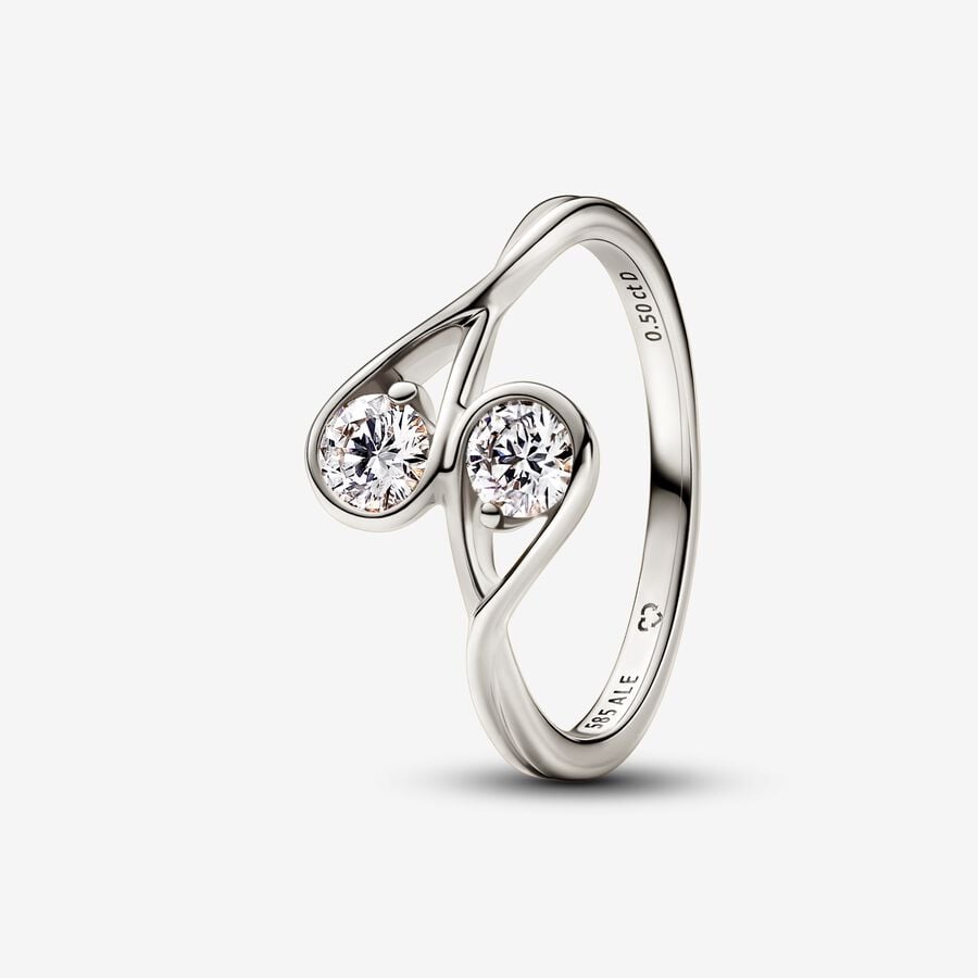 Pandora Infinite Lab-grown Diamond Double Facing Ring 0.50 carat tw 14k White Gold image number 0