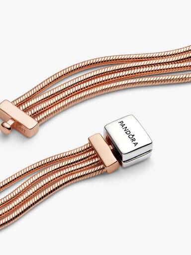 VENTE FINALE - Bracelet à multiples chaînes serpentines Pandora Réflexions
