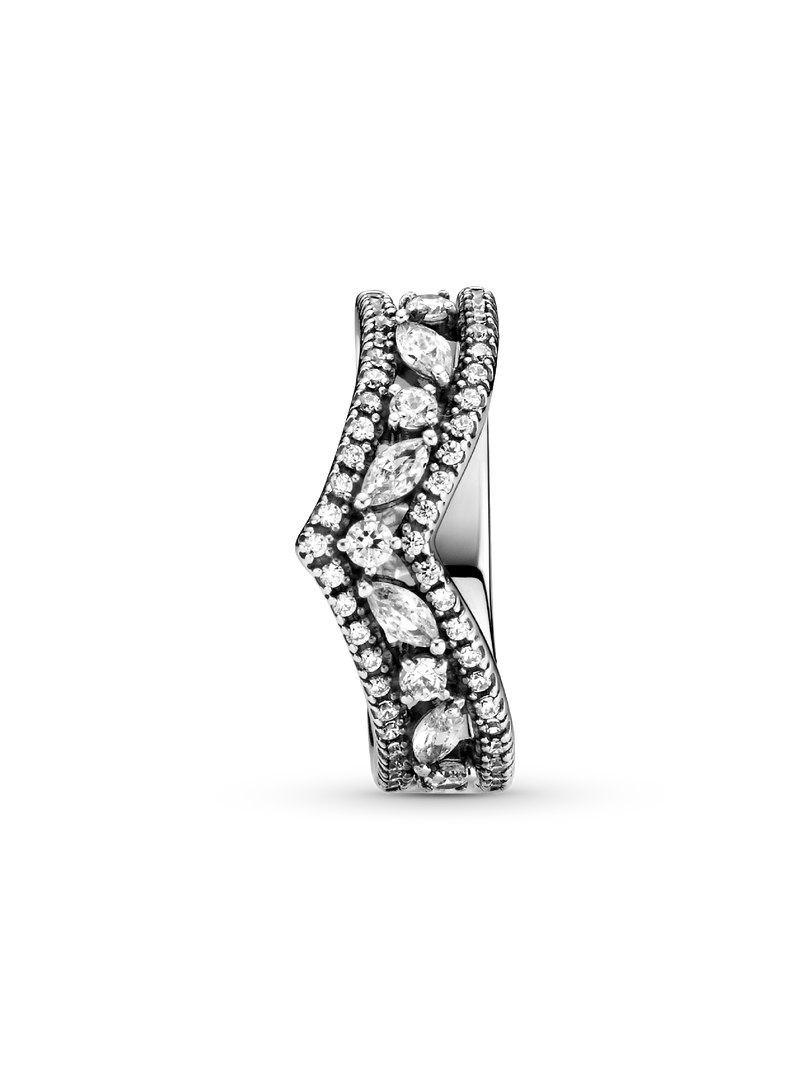 Bague Chevron double marquise scintillante