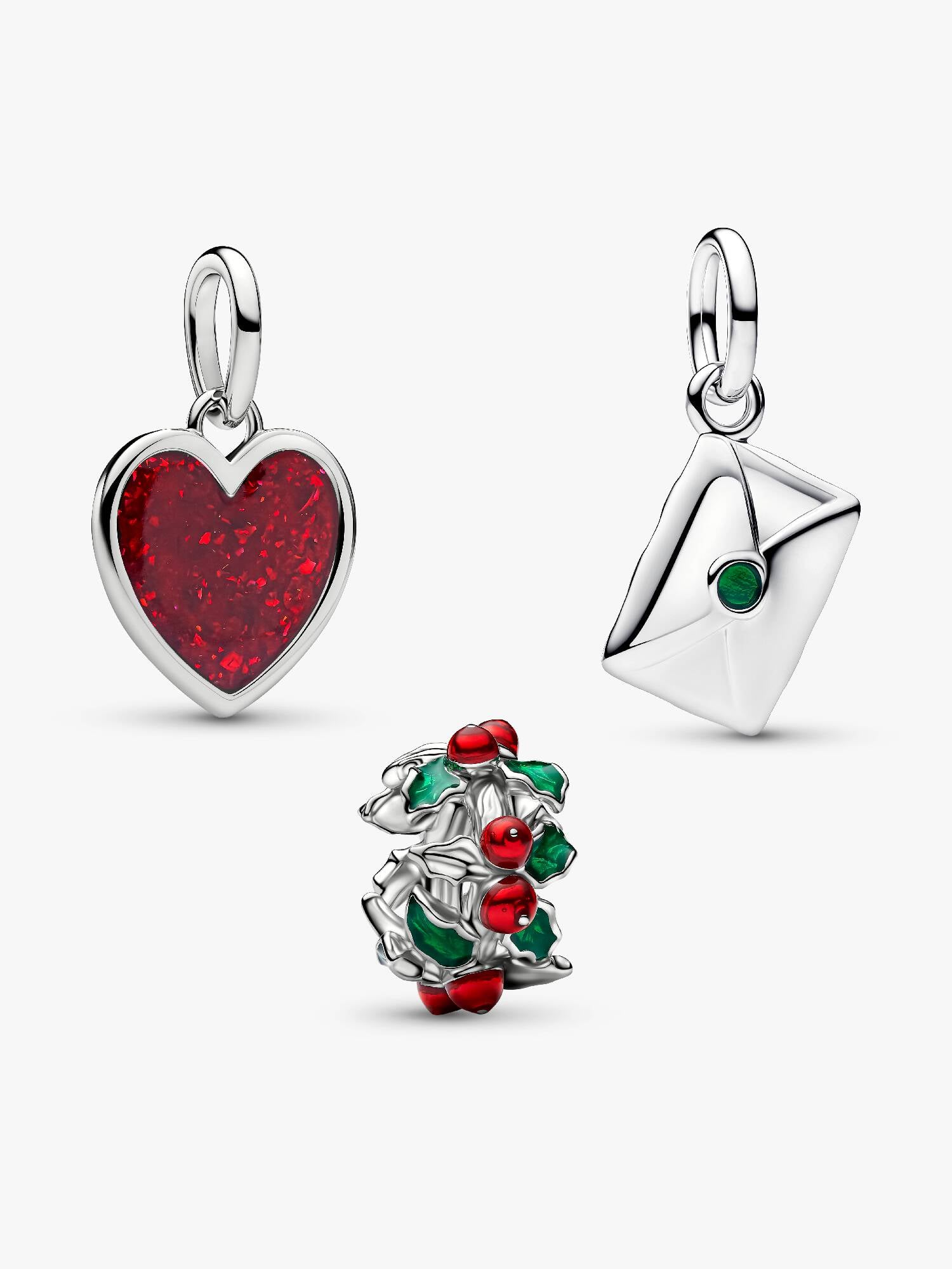 Trio de charms Lettres au père Noël à graver