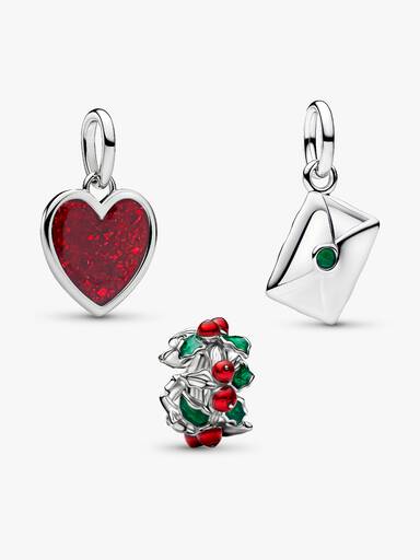 Trio de charms Lettres au père Noël à graver