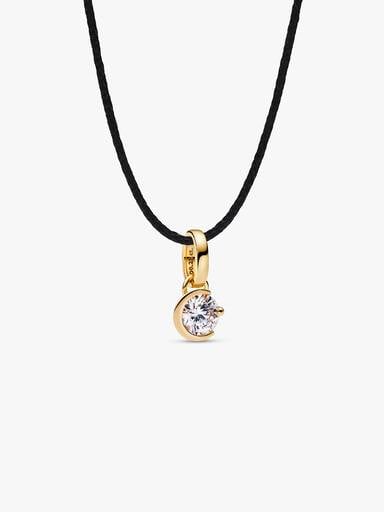 Pendentif à diamant cultivé en laboratoire en forme de lune Pandora Talisman