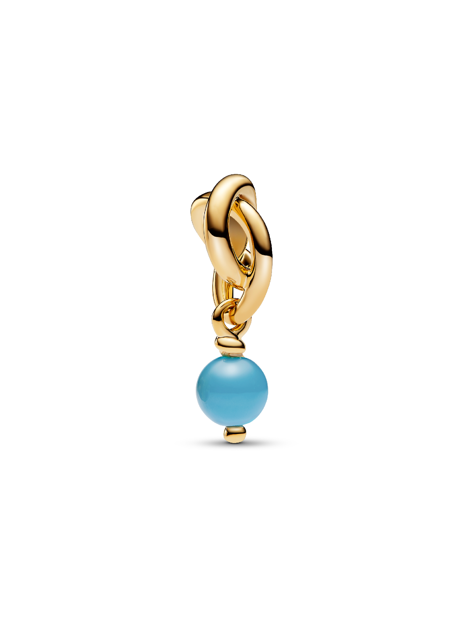 December Turqoise Blue Eternity Circle Dangle Charm