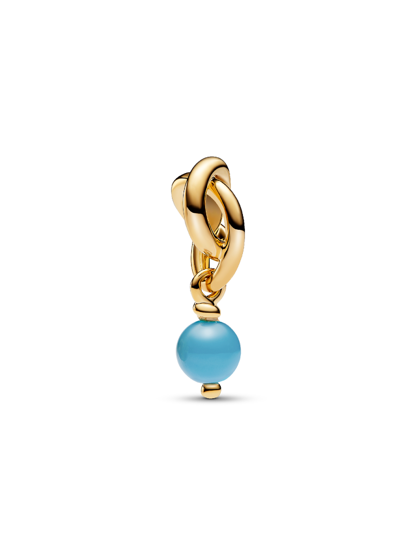 Charm-pendentif Cercle éternel bleu turquoise de décembre