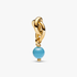 December Turqoise Blue Eternity Circle Dangle Charm December Turqoise Blue Eternity Circle Dangle Charm