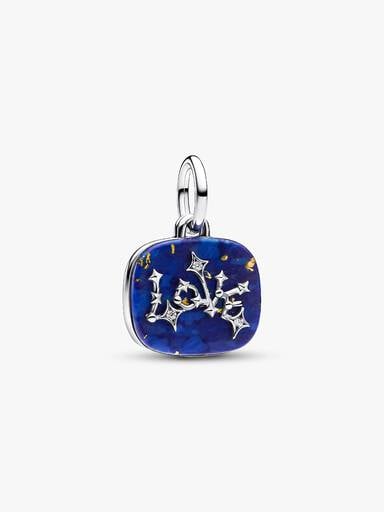 Charm-pendentif double Constellation d’amour bleu céleste