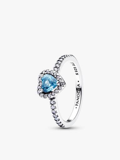 Deep Ocean Elevated Hearts Ring Set
