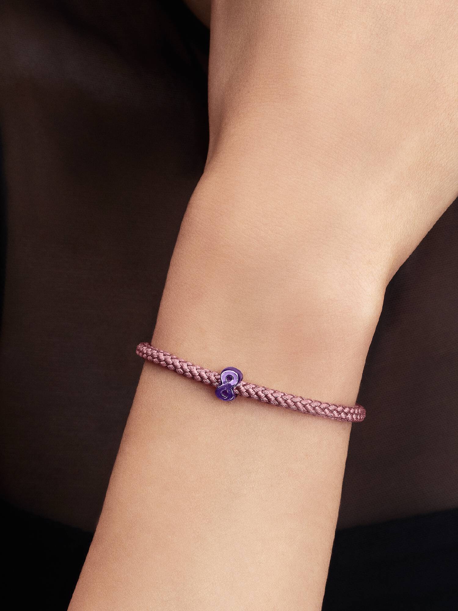 Mini charm Infini mauve