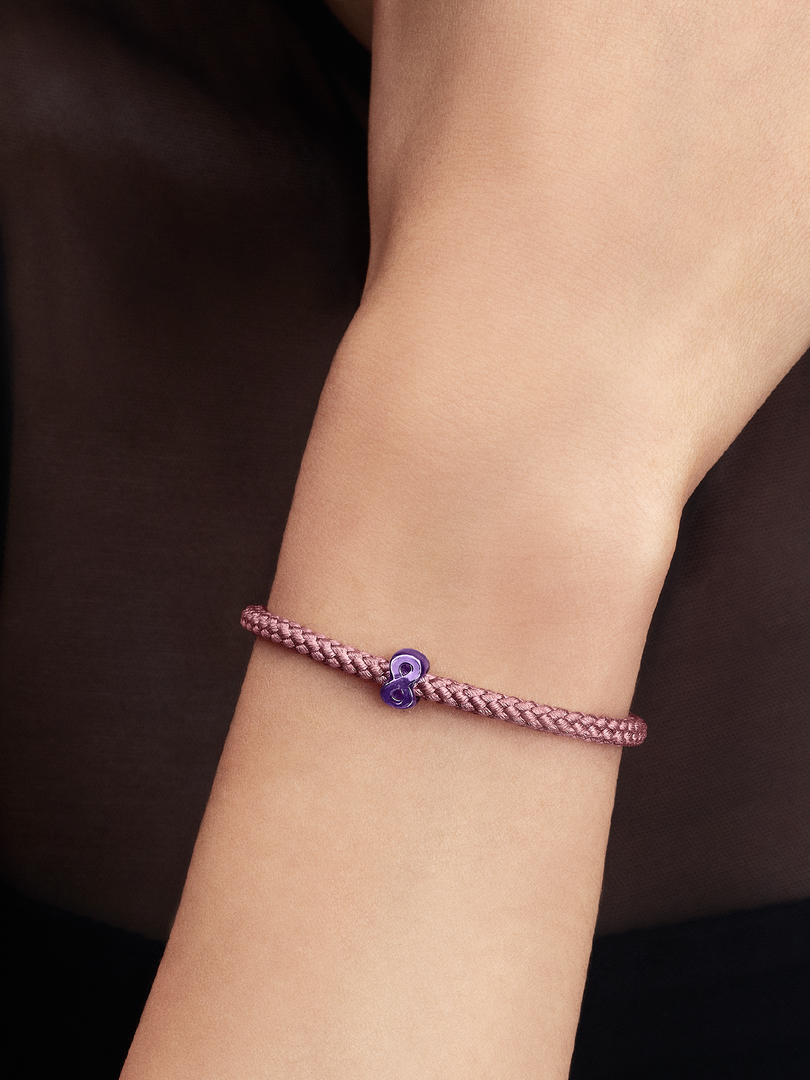 Mini charm Infini mauve