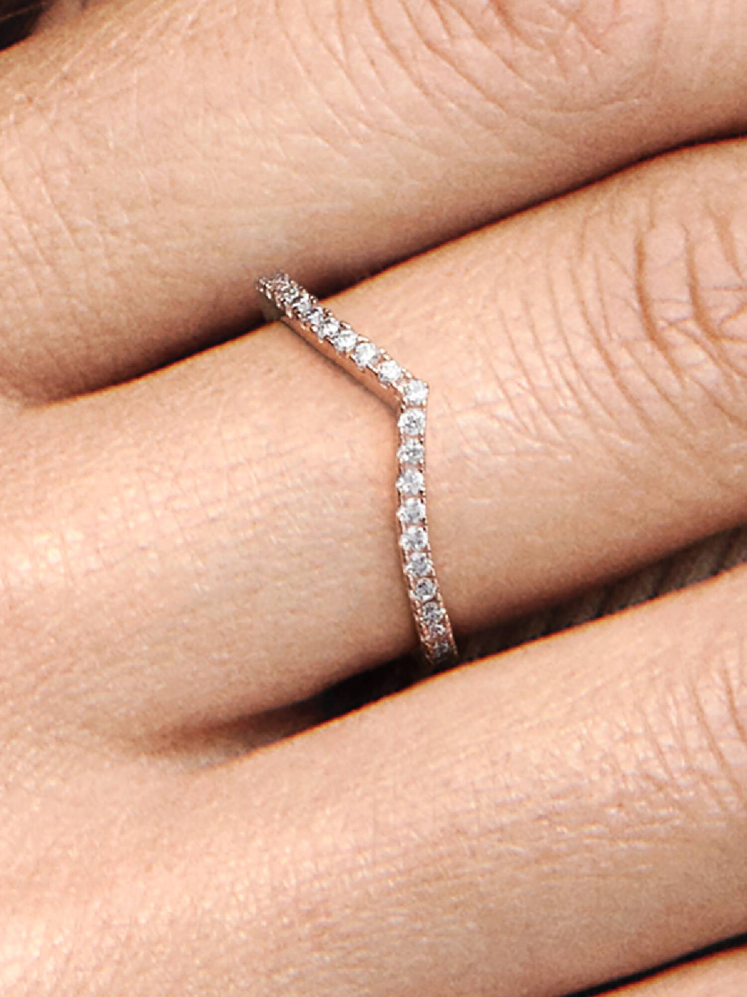 Bague Os des vœux scintillant