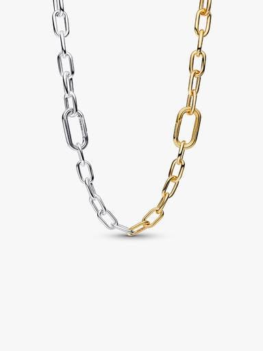 Collier à chaîne à maillons deux-tons