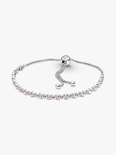FINAL SALE - Pink & Clear Sparkle Slider Bracelet