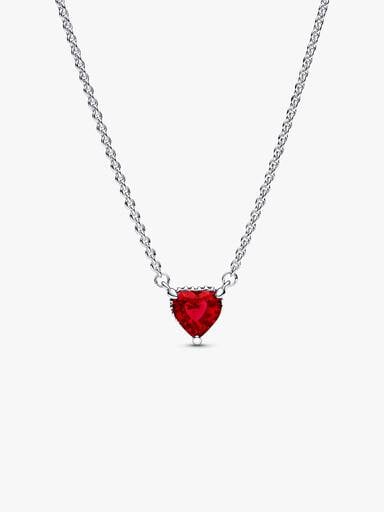 Collier à pendentif halo cœur et scintillant