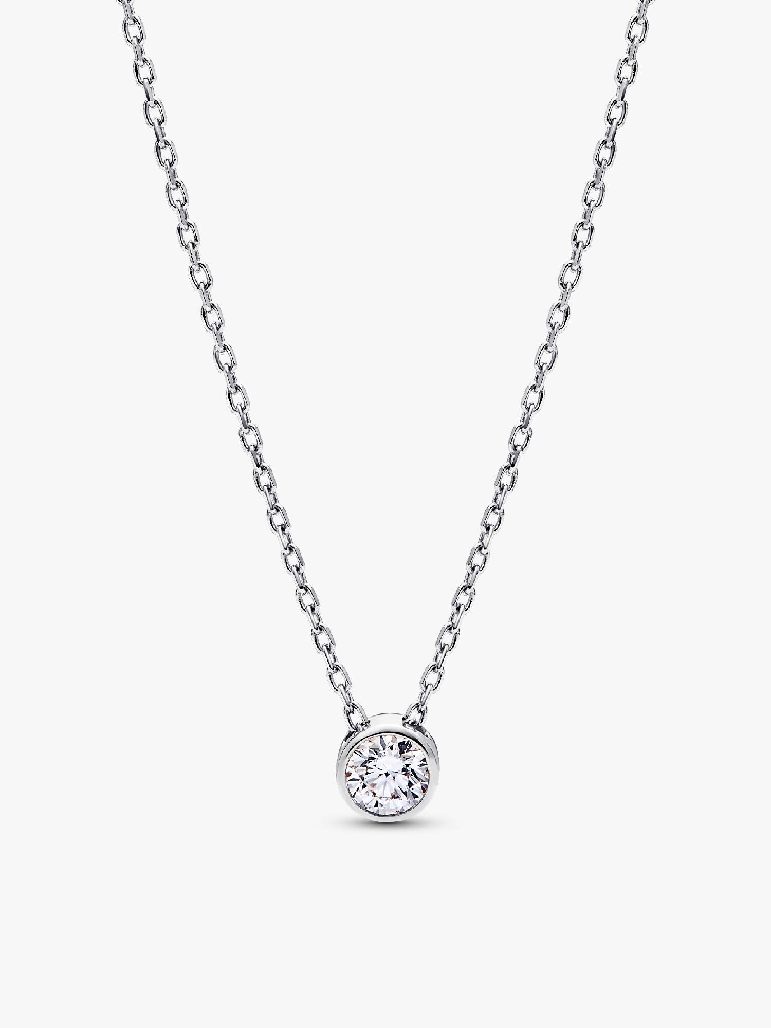 Collier avec pendentif à diamant cultivé en laboratoire en serti clos Pandora Era