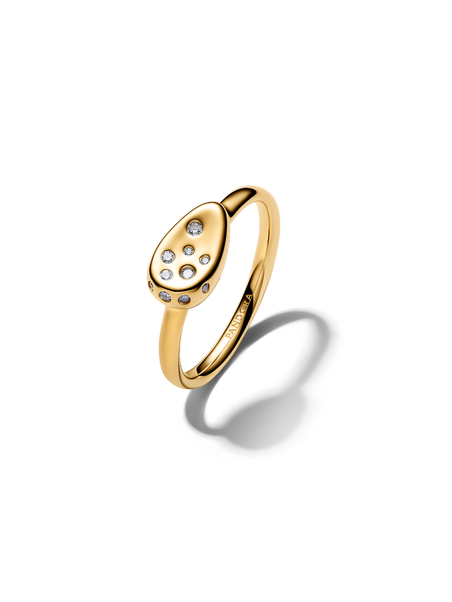 Small Stone-Set Oval Signet Ring