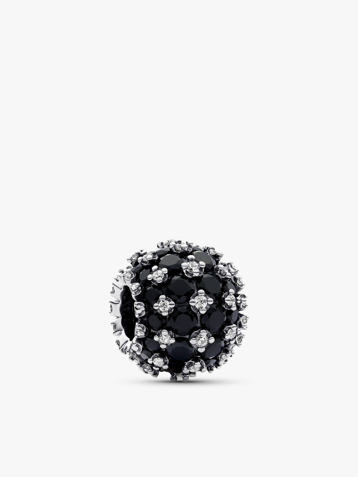 Sparkling Pavé Round Black Charm