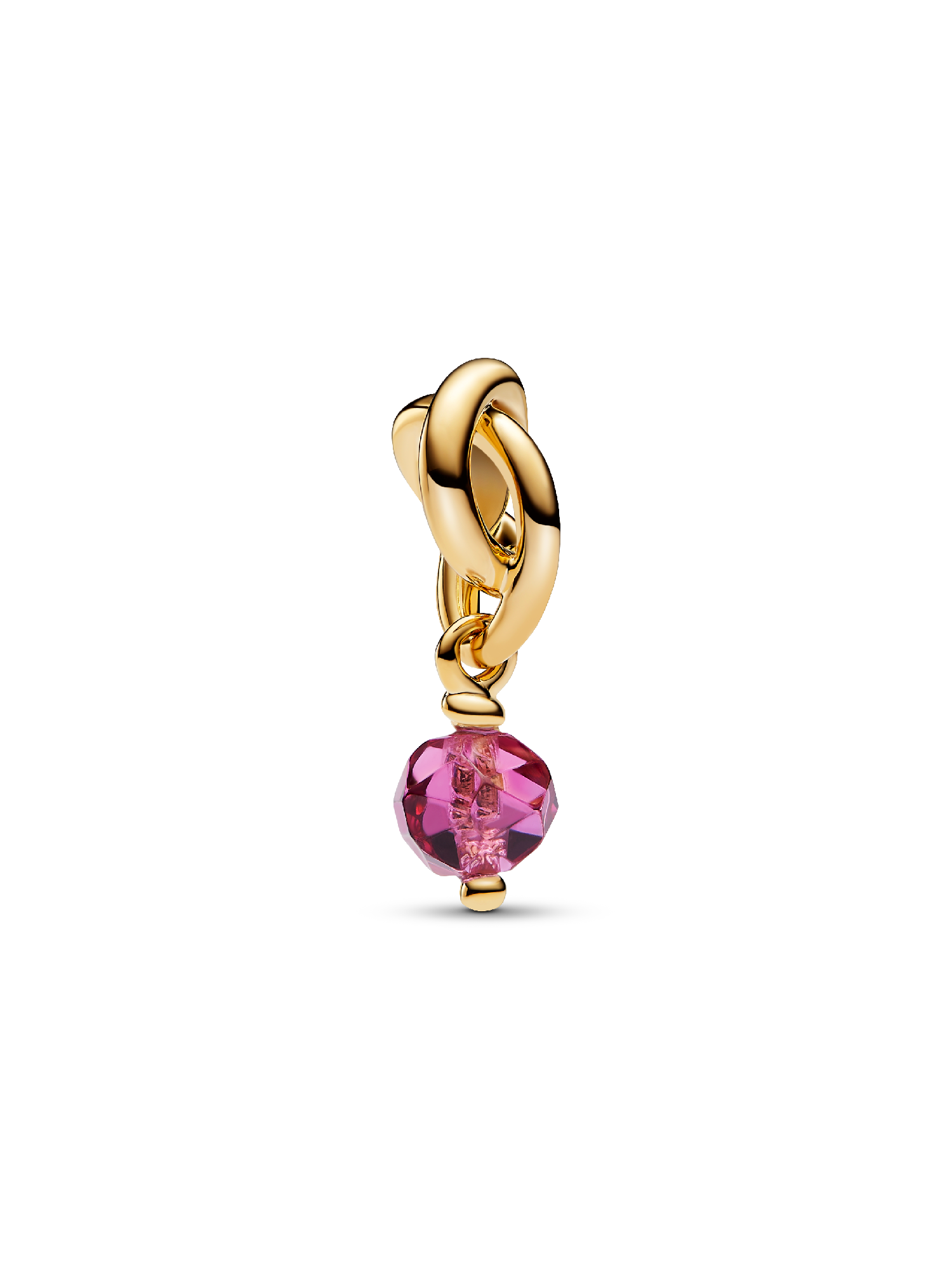 October Pink Eternity Circle Dangle Charm