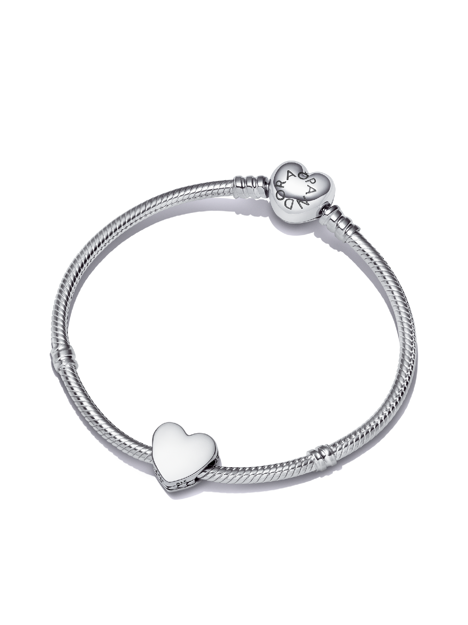 Engravable Heart Charm Bracelet Set