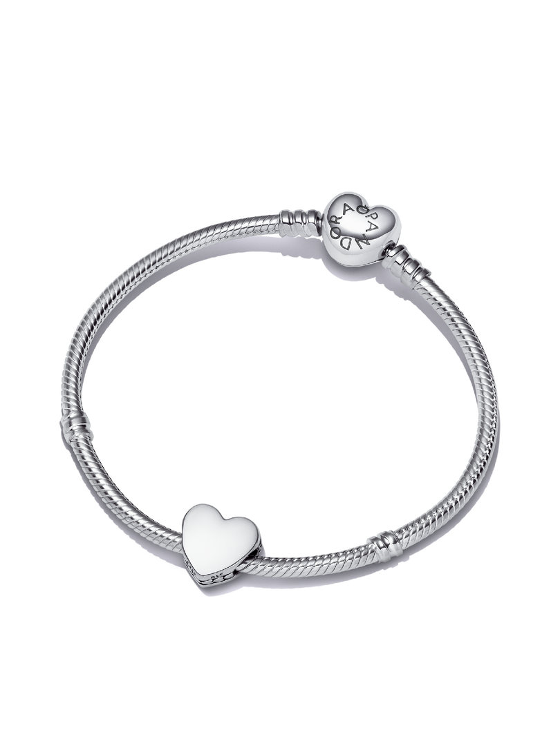 Engravable Heart Charm Bracelet Set