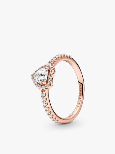 Ensemble de bagues en forme d’os des vœux à superposer Cœur de rose princesse