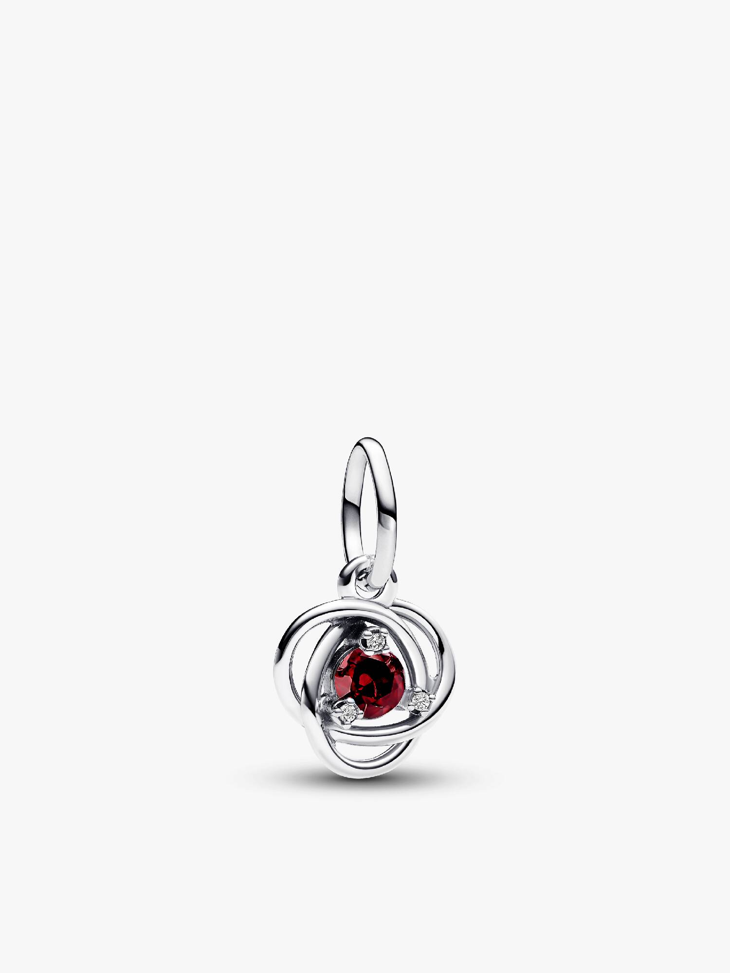 FINAL SALE - January Red Eternity Circle Dangle Charm