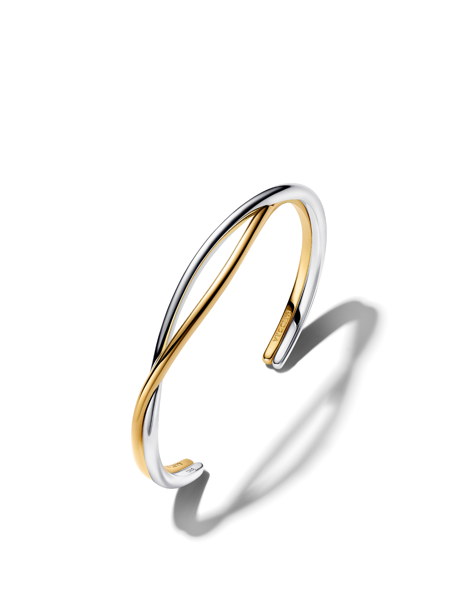 FINAL SALE - Organically Shaped Wired Open Bangle | Gold plated