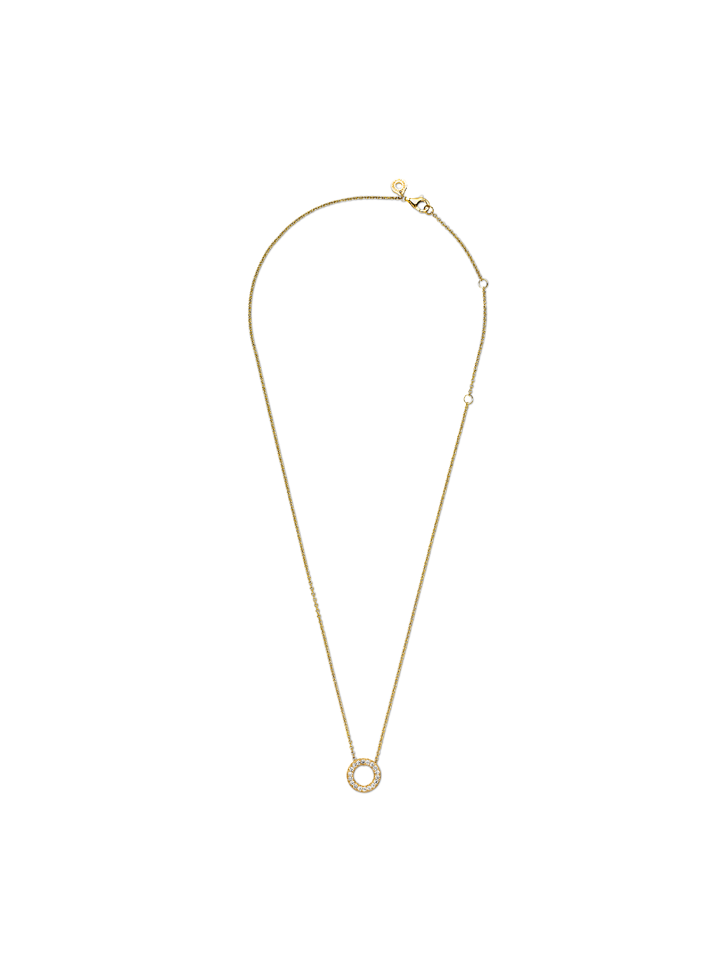 Pandora Logo Pavé Circle Collier Necklace
