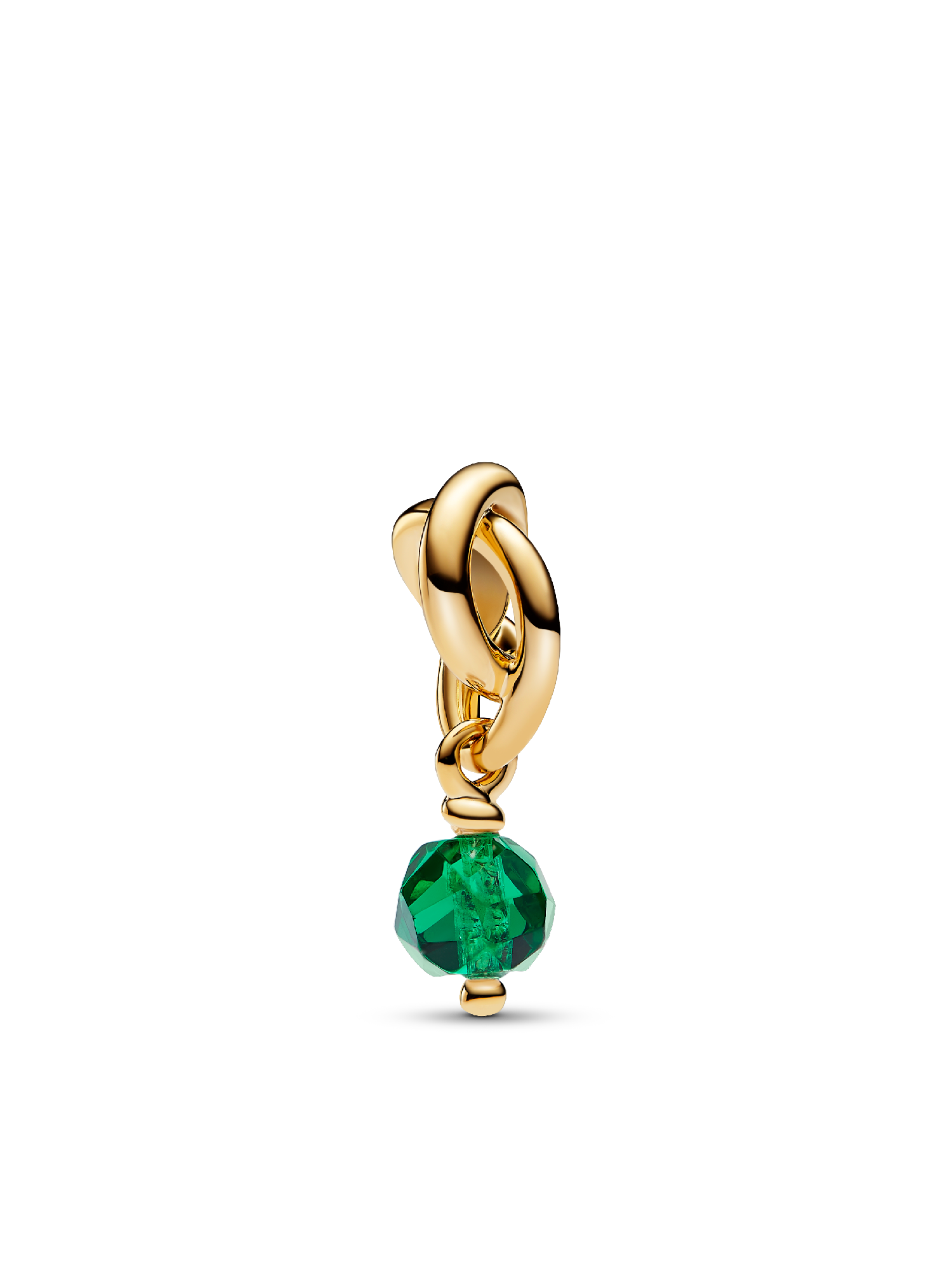 Collier à pendentif gravable avec charm Cercle éternel de mai