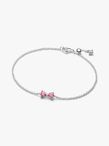 Sparkling Bow Chain Bracelet