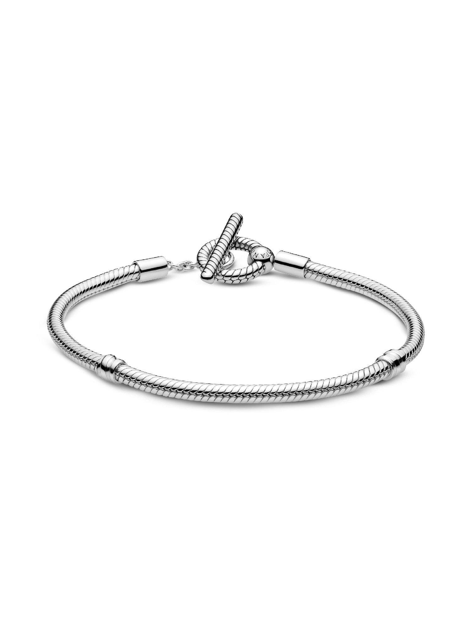 Bracelet à chaîne serpentine et barre en T Pandora Moments