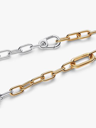 Collier à chaîne à maillons deux-tons