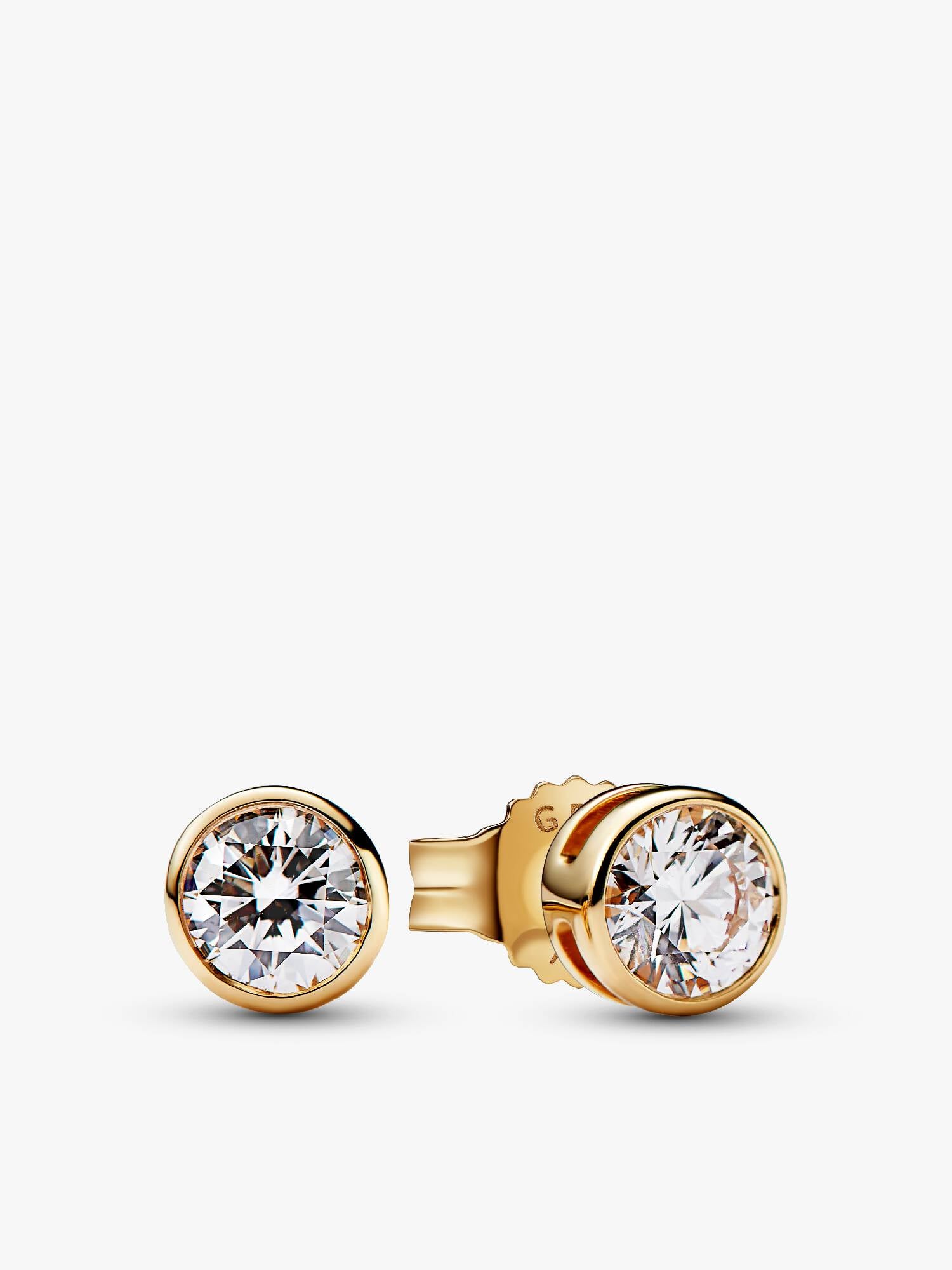 Clous d'oreilles à diamant cultivé en laboratoire en serti clos Pandora Era