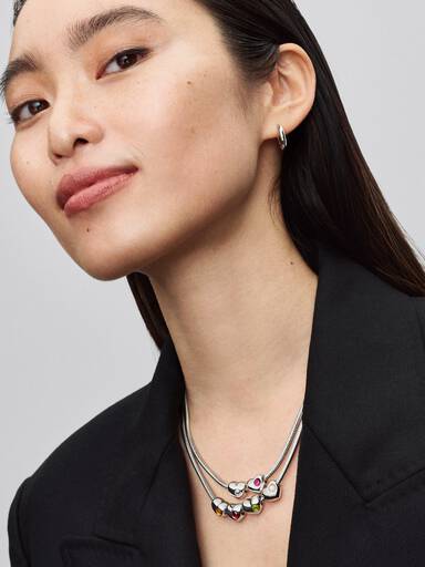 Charm Cœur avec pierre couelur miel de novembre gravable