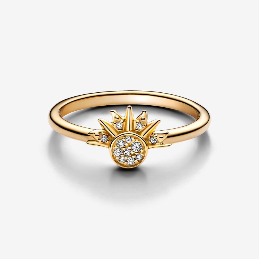 Pacsun Rings Celestial Sparkling Sun Ring | Gold plated | Pandora Canada