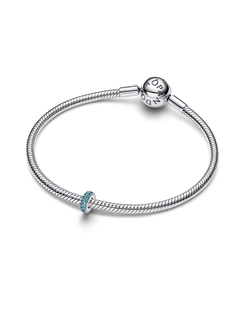 Ice Blue Stone Spacer Charm