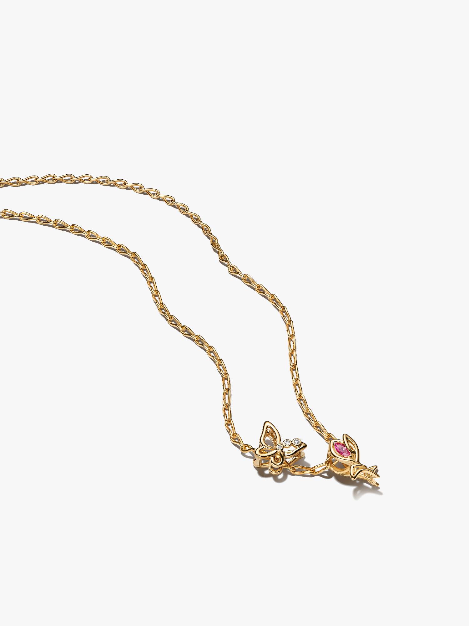 Golden Springtime Charm Necklace