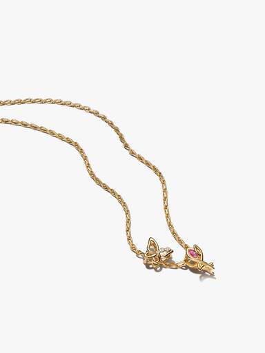 Collier avec charm Printemps doré
