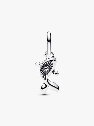 Mini charm-pendentif Carpe koï en verre de Murano rouge