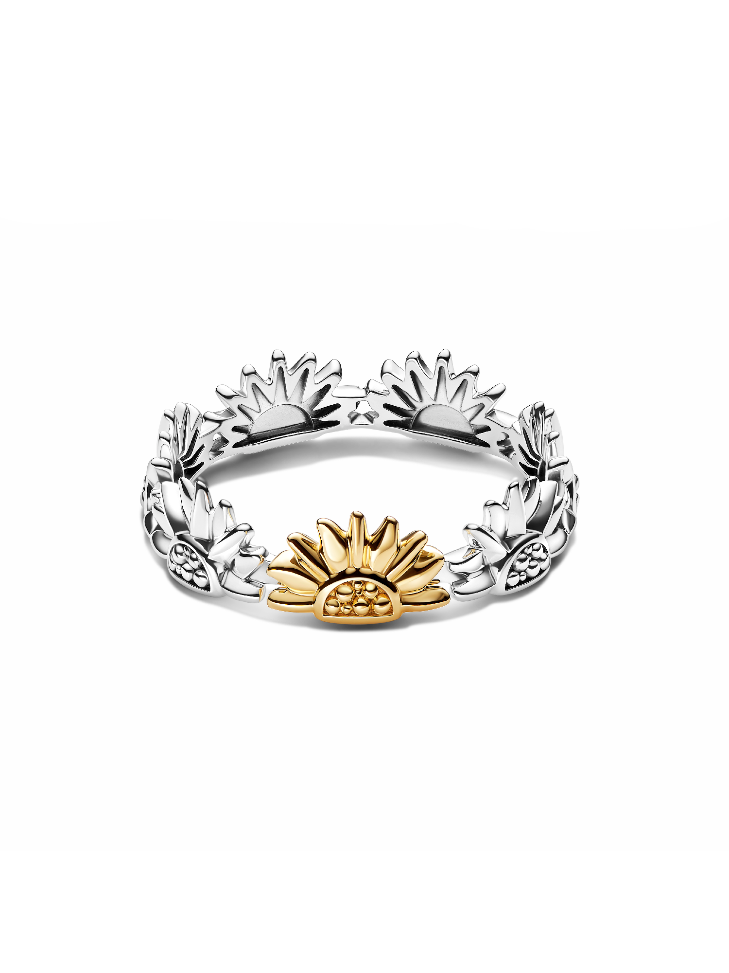 Sunflower Two-Tone Band Ring
