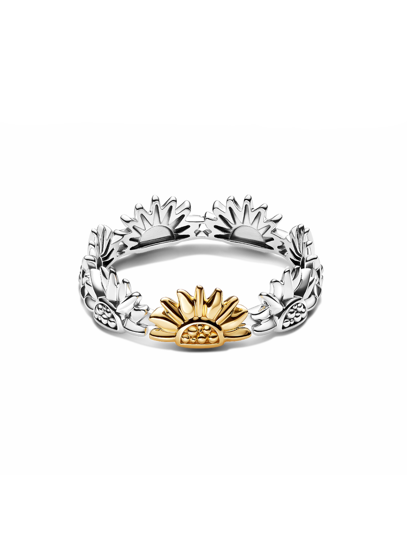 Sunflower Two-Tone Band Ring