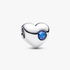 September Engravable Blue Stone Heart Charm September Engravable Blue Stone Heart Charm