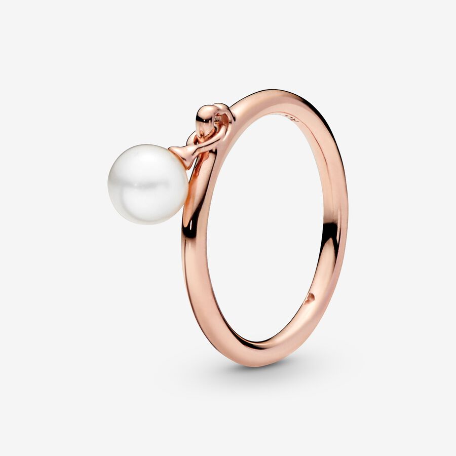 FINAL SALE - Dangling Freshwater Cultured Pearl Ring image number 0